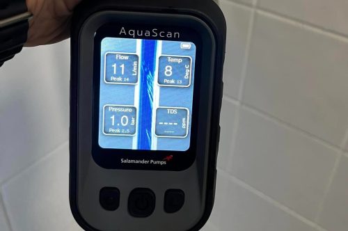 AquaScan in used to test shower installation